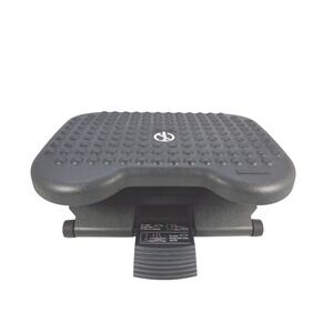 Ergonomic Adjustable Footrest Black Massage Texture Office Home Use